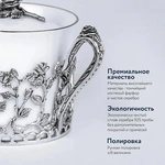 Набор для кофе "Розалия": ложка, чашка, сахарница, на 2 персоны