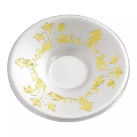 Серебряная  чашка с блюдцем "Лужок" с позолотой