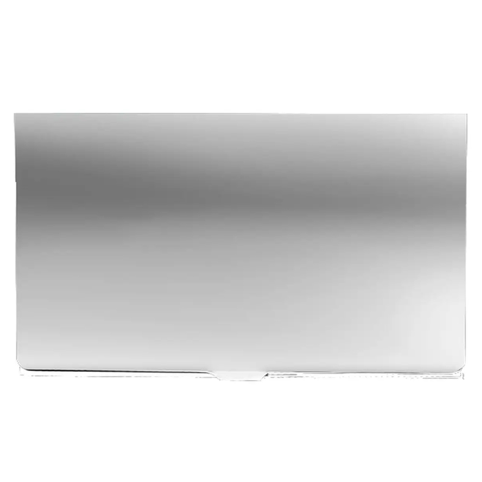 The silver business card holder is smooth