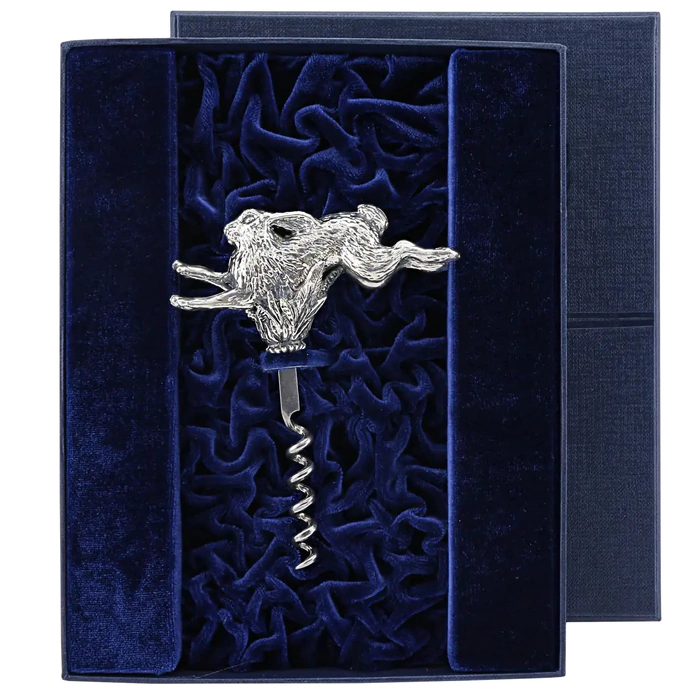 Silver corkscrew "Hare" with blackening