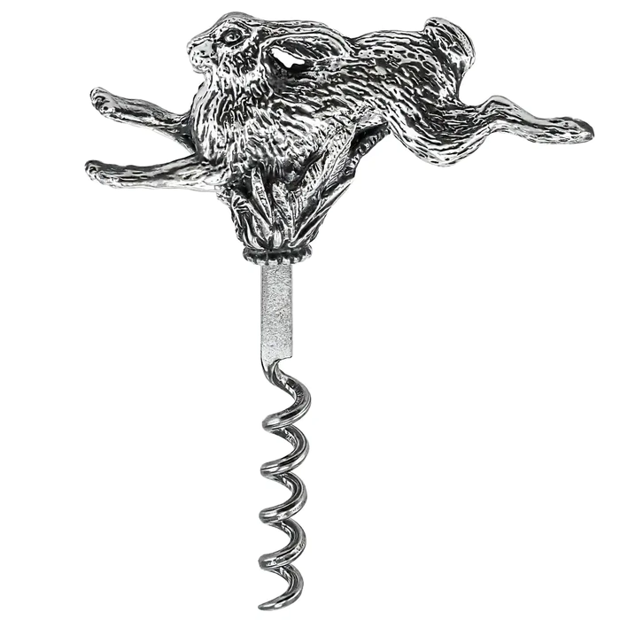 Silver corkscrew "Hare" with blackening