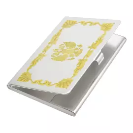 Серебряная визитница № 12/1 с позолотой