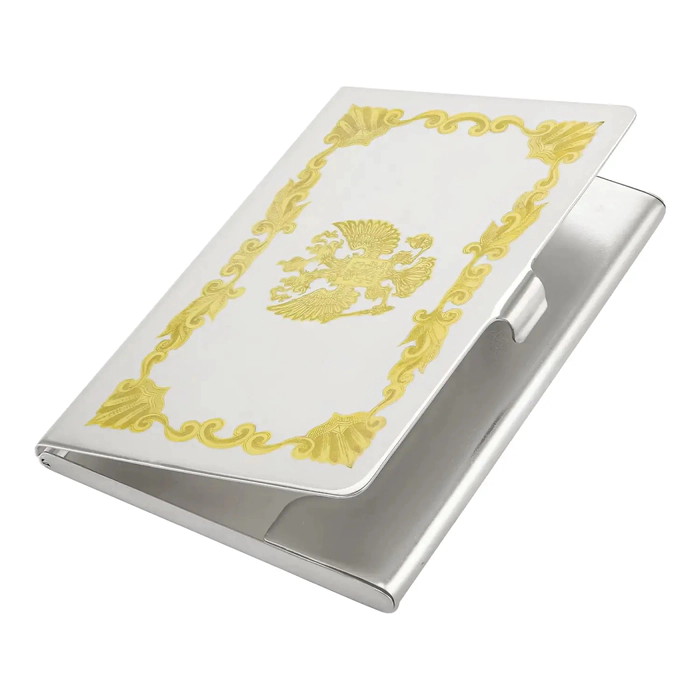Silver business card holder No. 12/1 with gilding