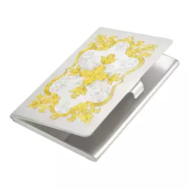 Серебряная визитница № 4 с позолотой