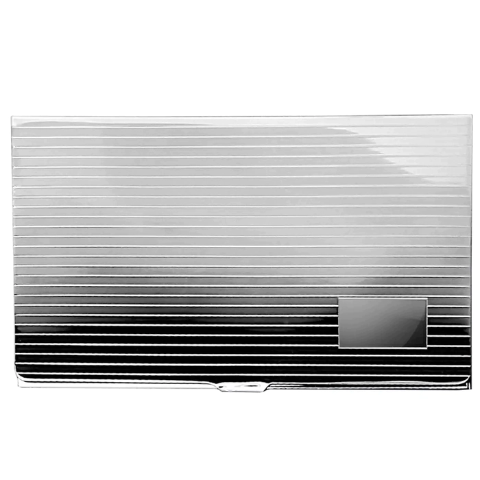 Silver business card holder