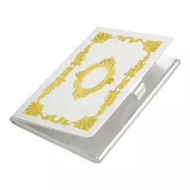 Серебряная визитница № 12 с позолотой