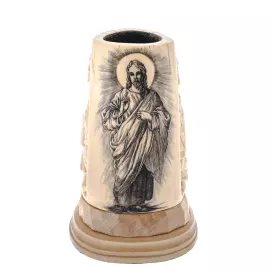 Pencil case made of mammoth tusk "Jesus Christ"