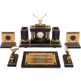 Письменный набор из яшмы с позолотой "Держава" Златоуст