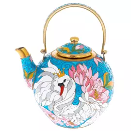 Сервиз чайный серебряный "Царевна-Лебедь" на 4 персоны, 6 предметов