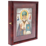 Икона "Николай Угодник Чудотворец" с перламутром