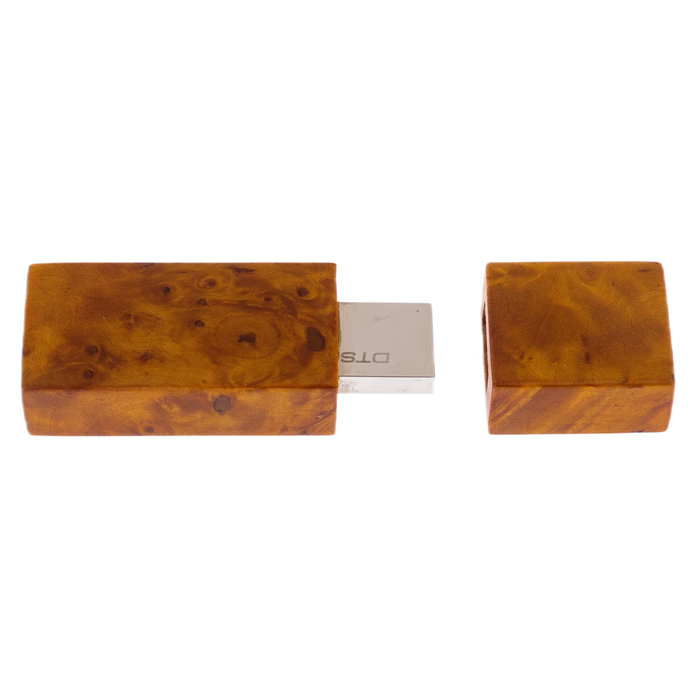 128Gb flash card, made of Karelian birch cap