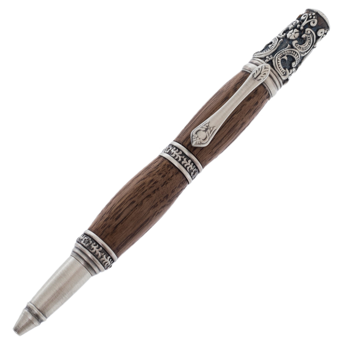 The handle is made of stained oak "Victorian" in a case, brushed chrome