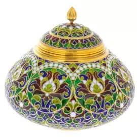 Coffee set for 2 persons, with stained glass enamels