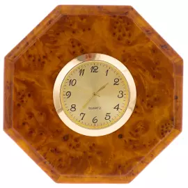 Table clock made of Karelian birch
