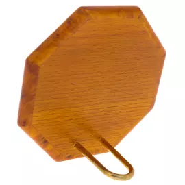 Table clock made of Karelian birch