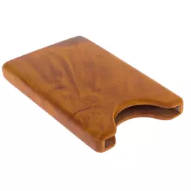 A business card holder for 10 business cards made of birch cap