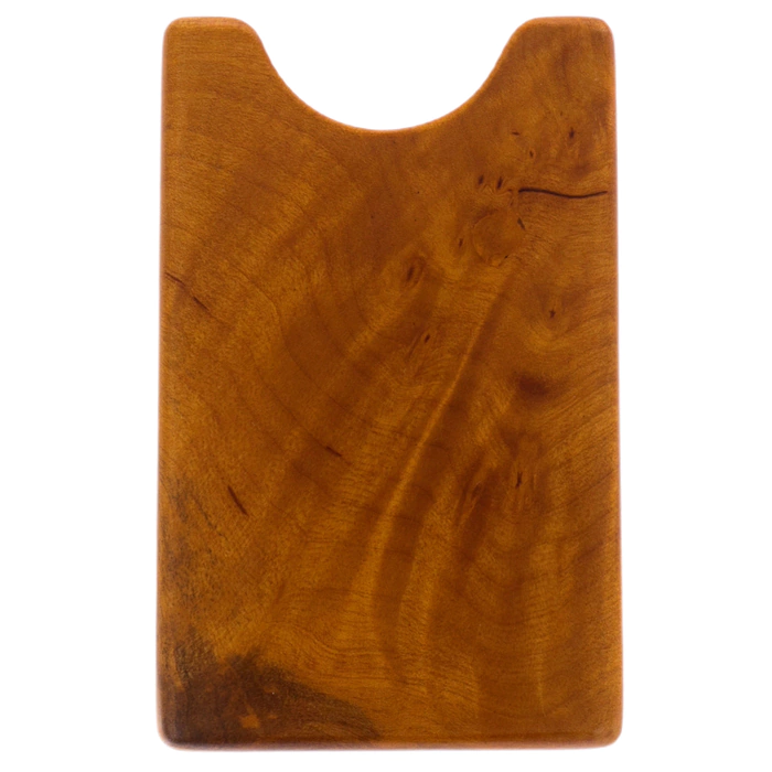 A business card holder for 10 business cards made of birch cap