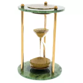 Hourglass with jade