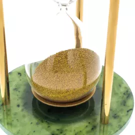 Hourglass with jade