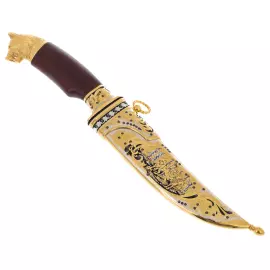 Нож сувенирный "Голова волка" Златоуст
