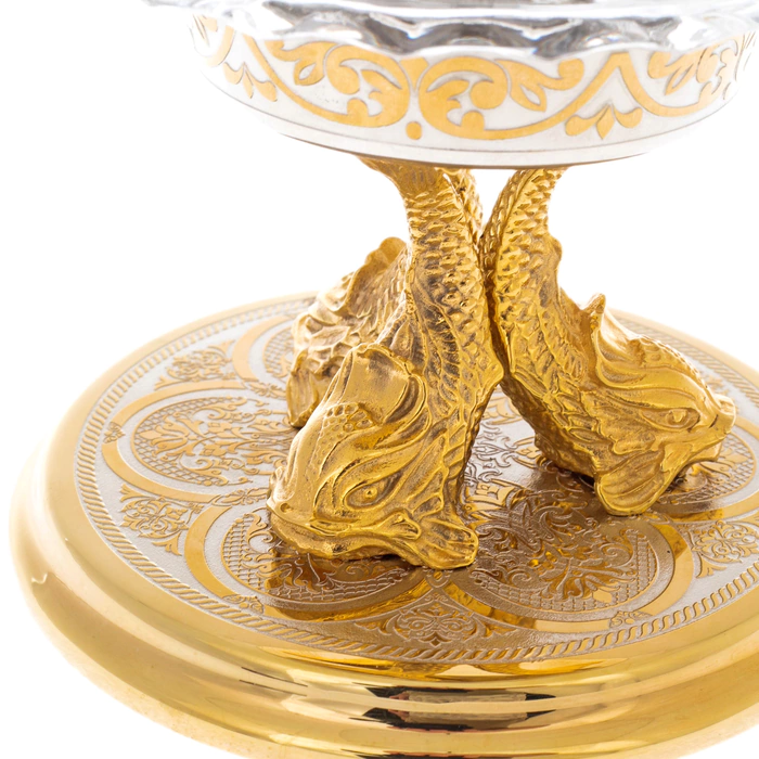 Caviar bowl "On three whales" Zlatoust