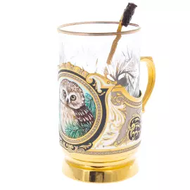 Чайный набор "Сова" на 1 персону, Златоуст