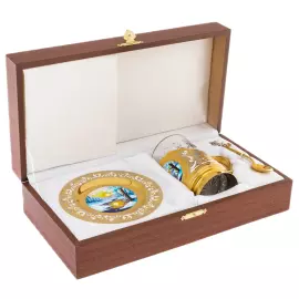 Чайный набор "Зима. Рассвет" на 1 персону, Златоуст