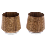 Set of glasses made of light stained oak "Classic" for 2 persons