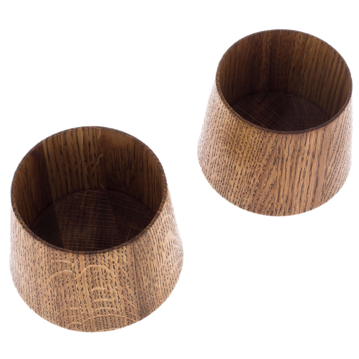 Set of glasses made of light stained oak "Classic" for 2 persons