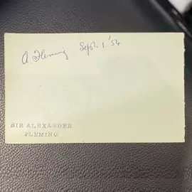 The autograph of the British microbiologist Alexander Fleming