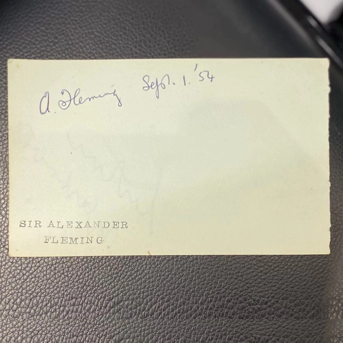 The autograph of the British microbiologist Alexander Fleming