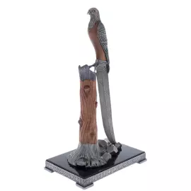 Композиция с ножом "Сокол" с серебрением, Златоуст