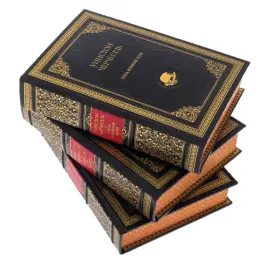 Книги в кожаном переплете "Уинстон Черчилль" в 3 томах, на подставке Книги в кожаном переплете "Уинстон Черчилль" в 3 томах, на подставке