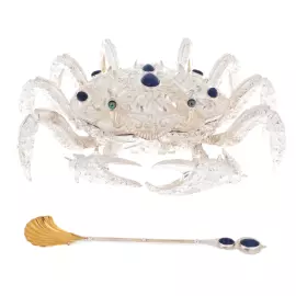 Посеребренная икорница "Краб"