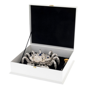 Silver-plated caviar bowl "Crab"