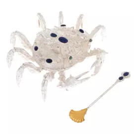 Посеребренная икорница "Краб"