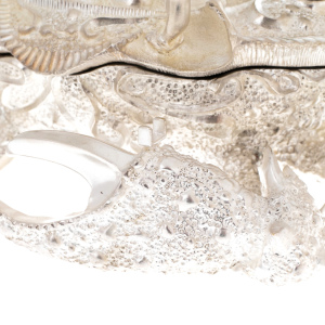 Silver-plated caviar bowl "Crab"