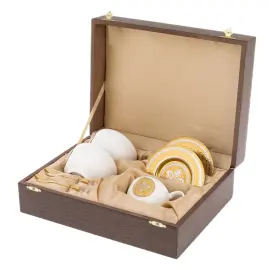 Набор для чая "Тудор" на 2 персоны, Златоуст Набор для чая "Тудор" на 2 персоны, Златоуст