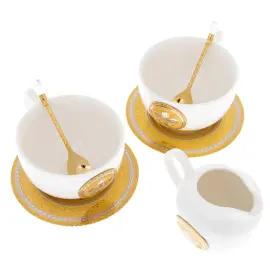 Набор для чая "Тудор" на 2 персоны, Златоуст Набор для чая "Тудор" на 2 персоны, Златоуст