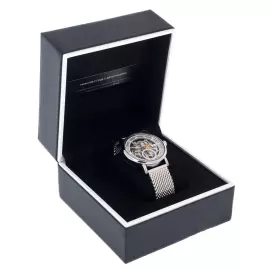 Наручные механические часы с автоподзаводом Lincor Cosmos "Метеорит" серебристые