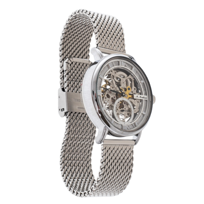 Automatic mechanical wristwatch Lincor "Meteorite" silver