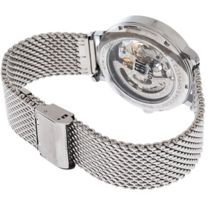 Automatic mechanical wristwatch Lincor "Meteorite" silver