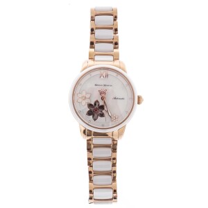 Mikhail Moskvin "Elegance" self-winding mechanical wristwatch with cubic zirconia