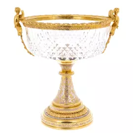 Хрустальная ваза для конфет "Ангелы" Златоуст