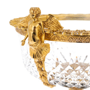 Crystal vase for sweets "Angels" Zlatoust