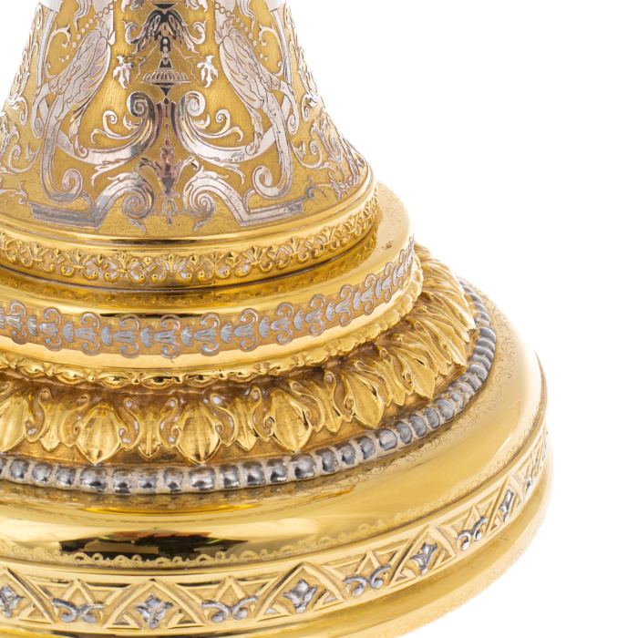 Crystal vase for sweets "Angels" Zlatoust