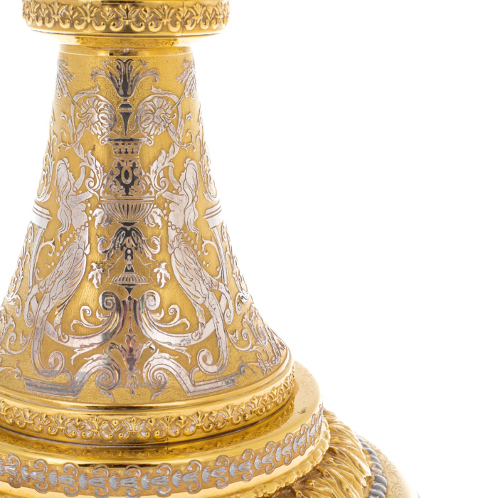 Crystal vase for sweets "Angels" Zlatoust