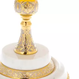 Ваза для конфет "Лебеди" на мраморной подставке, Златоуст