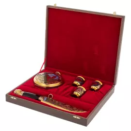 Hunting set "Owls" for 3 persons, Zlatoust