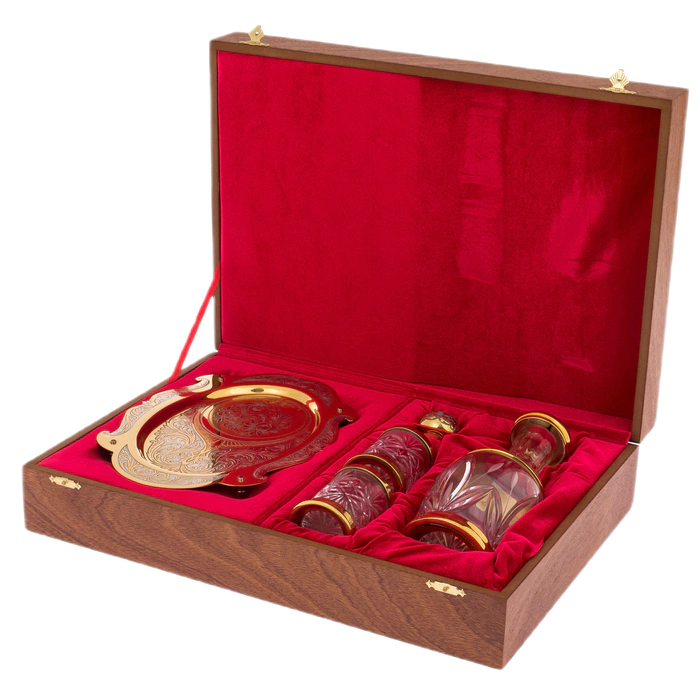 Drinking vodka set for 2 persons, Zlatoust